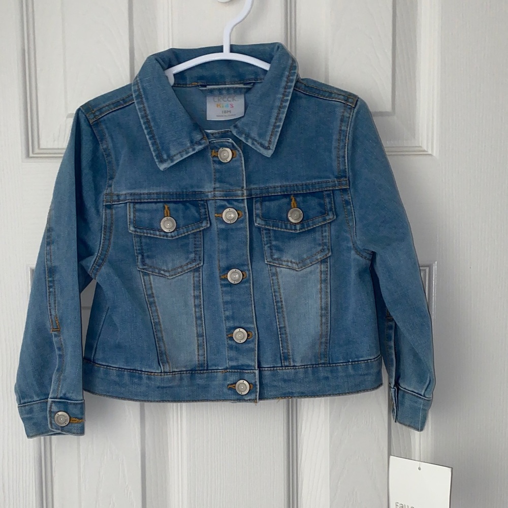 Falls Creek Kids Light Blue Denim Jacket with Snaps NWT